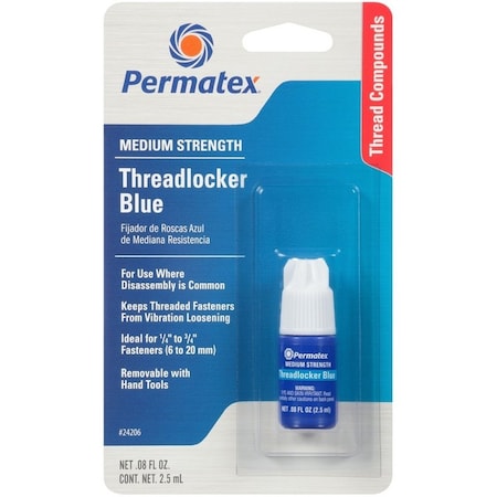 Devcon Permatex Medium Strength Threadlocker Liquid 0.08 oz 24206
